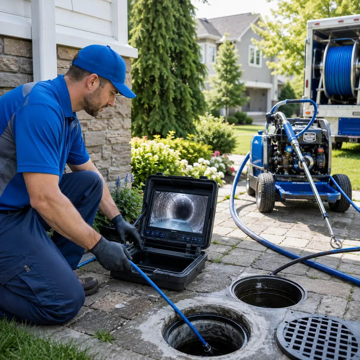 Outdoor drain cleaning professionals serving South Paris, ME